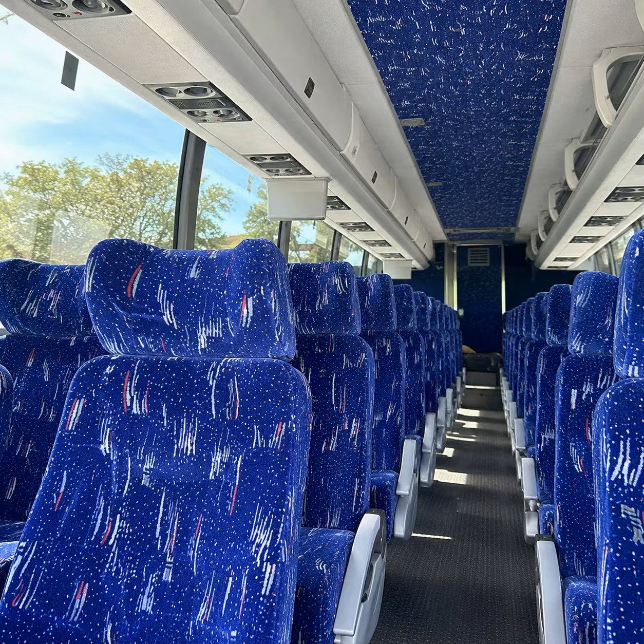 hayward charter bus interior