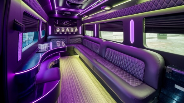 hayward party bus rental inside