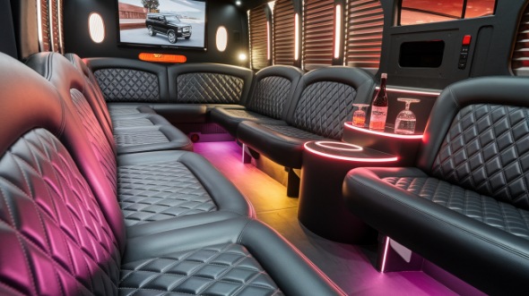 party bus rental interior hayward