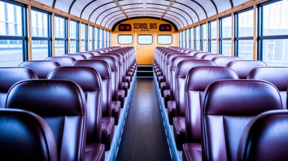 school bus rental interior